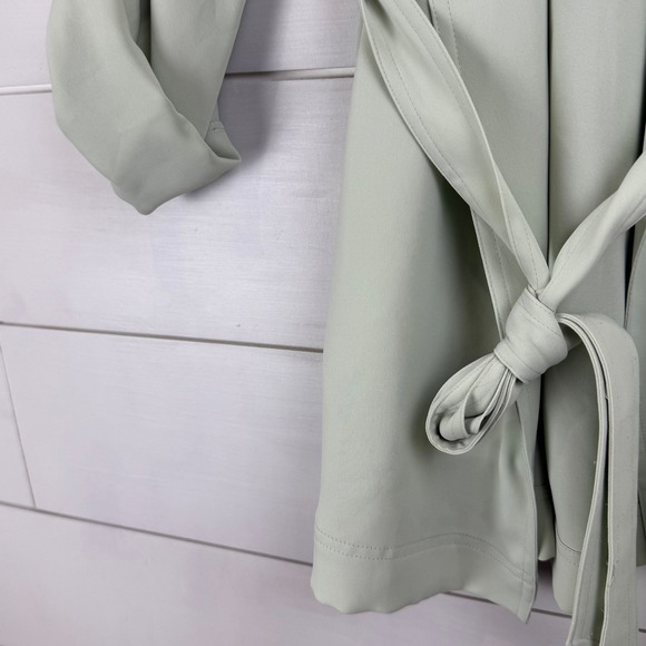 Babaton Aritzia KAHLO AQUA ESSENCE Jacket WOMEN XXS DRAPEY TIE ROBE BLAZER - Picture 3 of 11